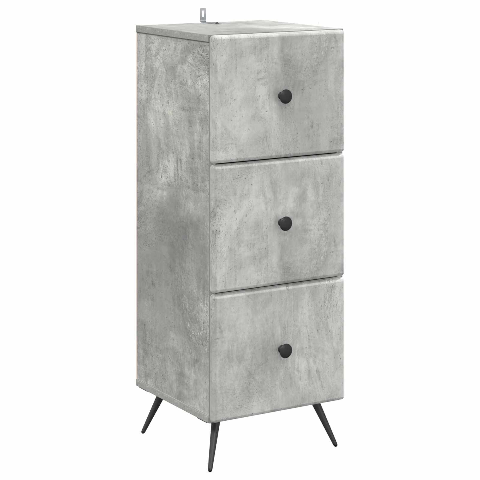 Schubladenschrank Betongrau 33 x 34,5 x 90 cm Holzwerkstoff