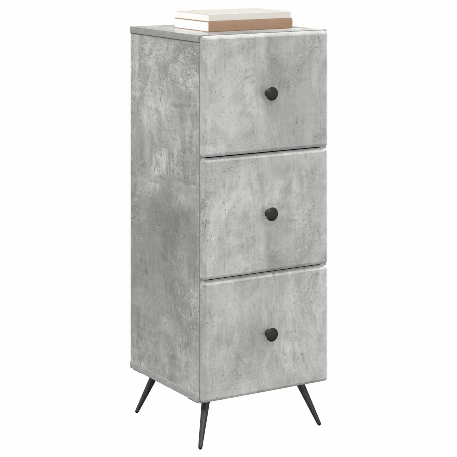 Schubladenschrank Betongrau 33 x 34,5 x 90 cm Holzwerkstoff