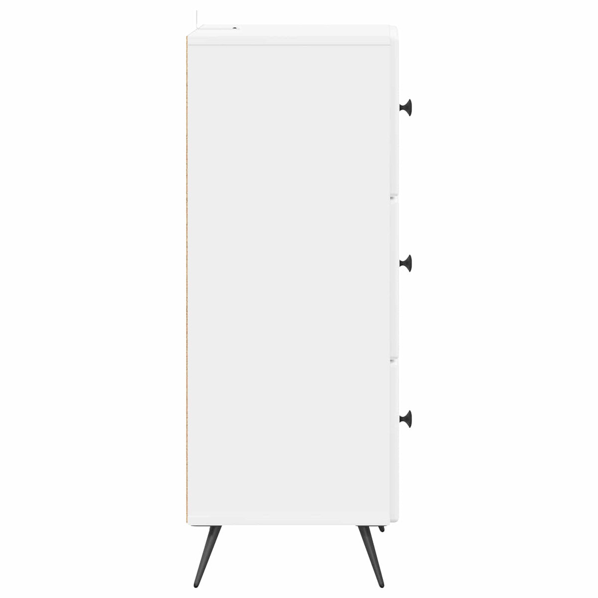 Schubladenschrank Hochglanz Weiß 33 x 34,5 x 90 cm