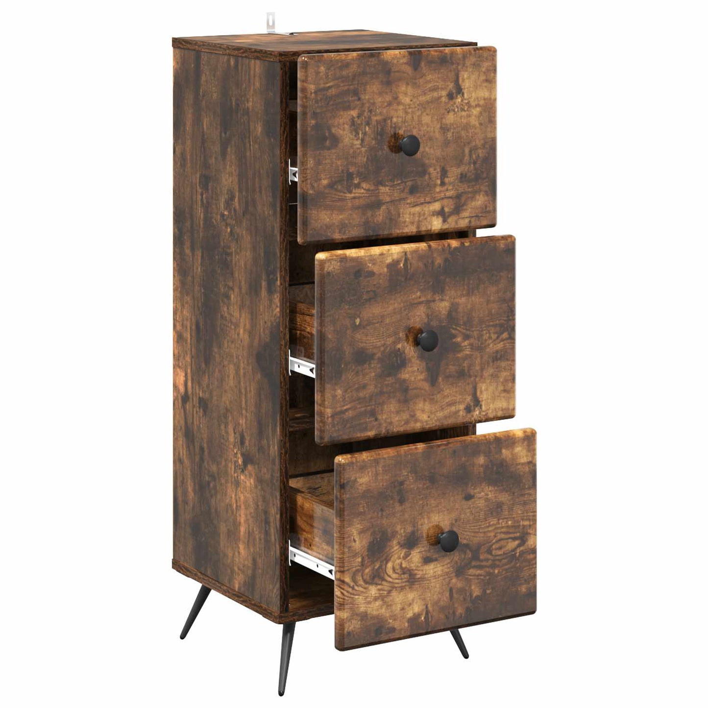 Schubladenschrank Geräucherte Eiche 33 x 34,5 x 90 cm