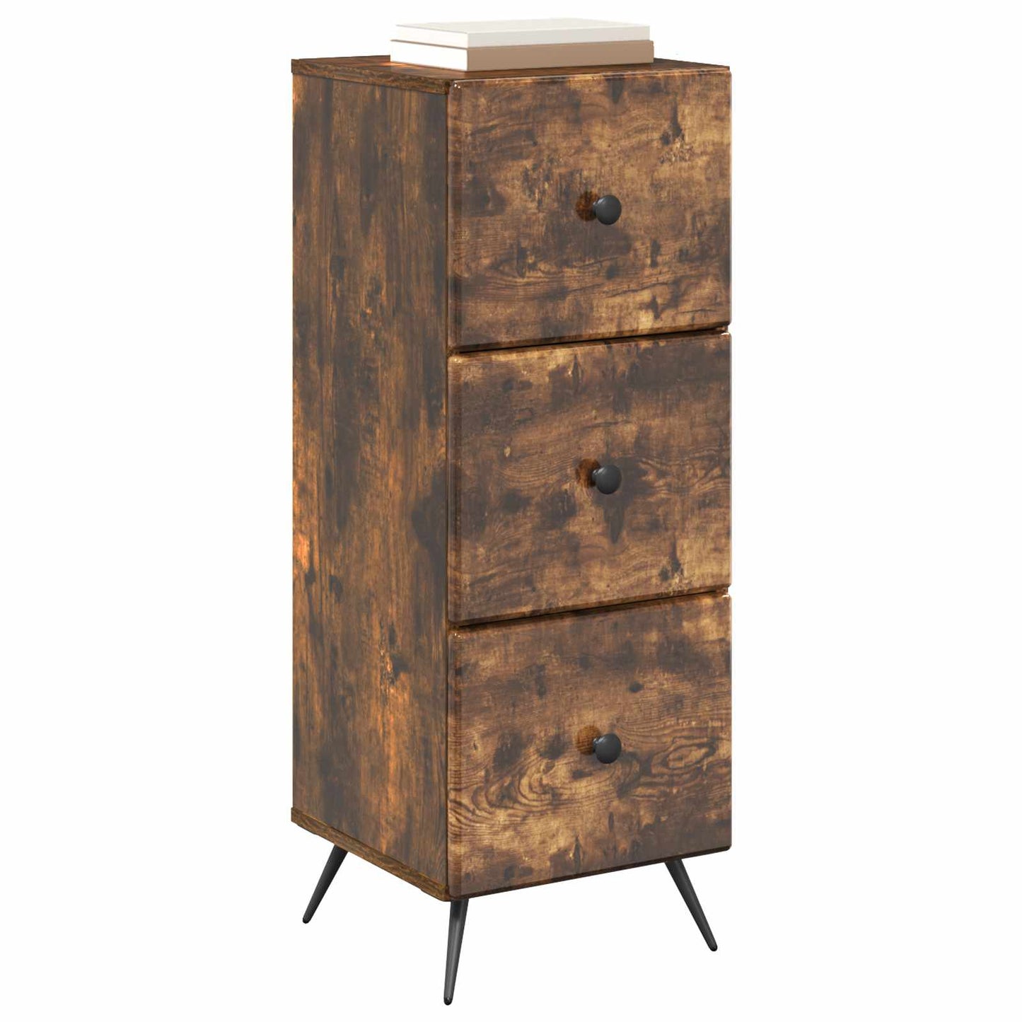 Schubladenschrank Geräucherte Eiche 33 x 34,5 x 90 cm