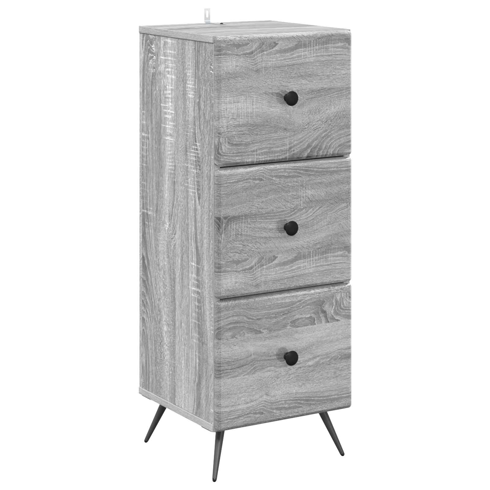 Schubladenschrank Graues Sonoma 33 x 34,5 x 90 cm Holzwerkstoff