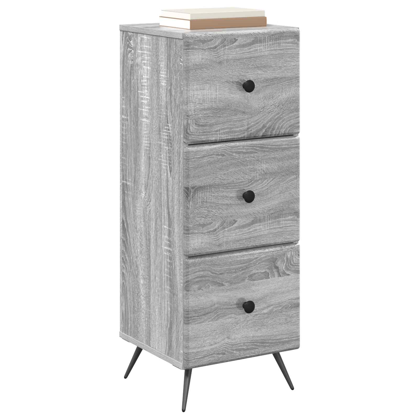 Schubladenschrank Graues Sonoma 33 x 34,5 x 90 cm Holzwerkstoff