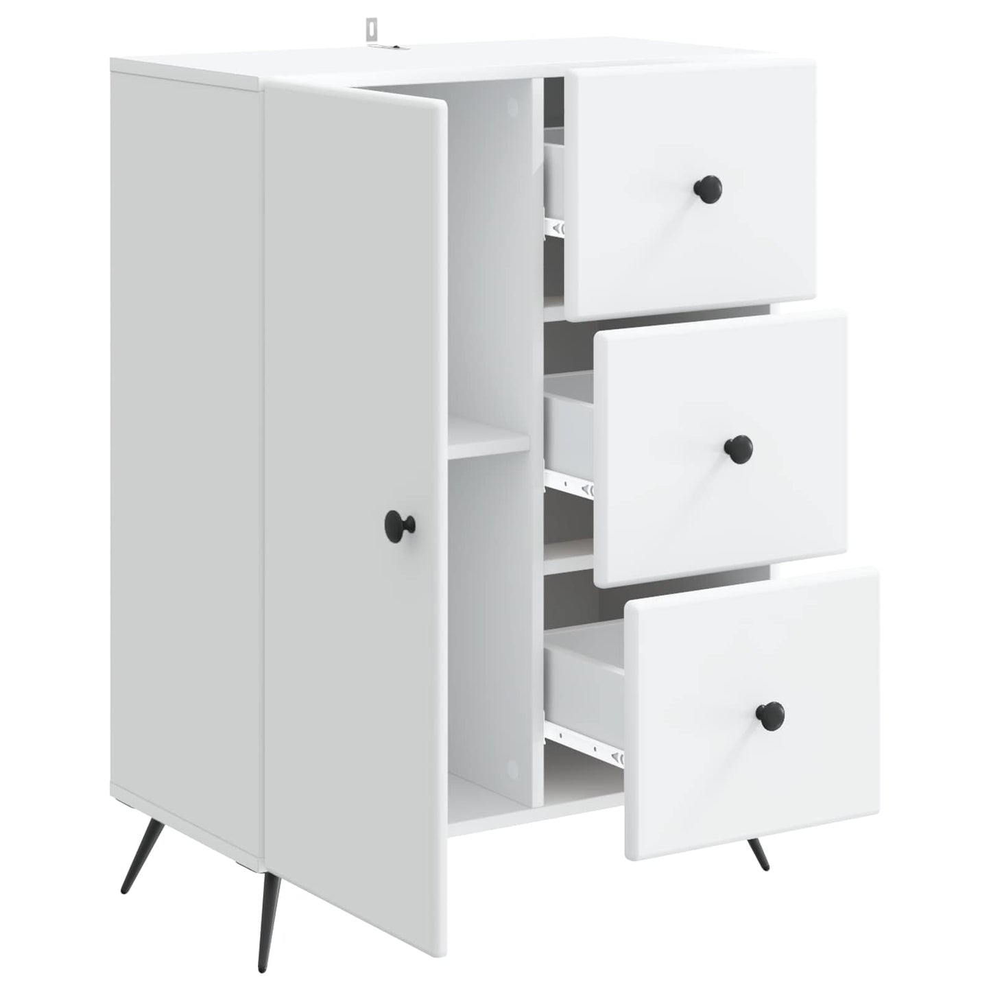 Sideboard Weiß 66 x 34,5 x 90 cm Holzwerkstoff