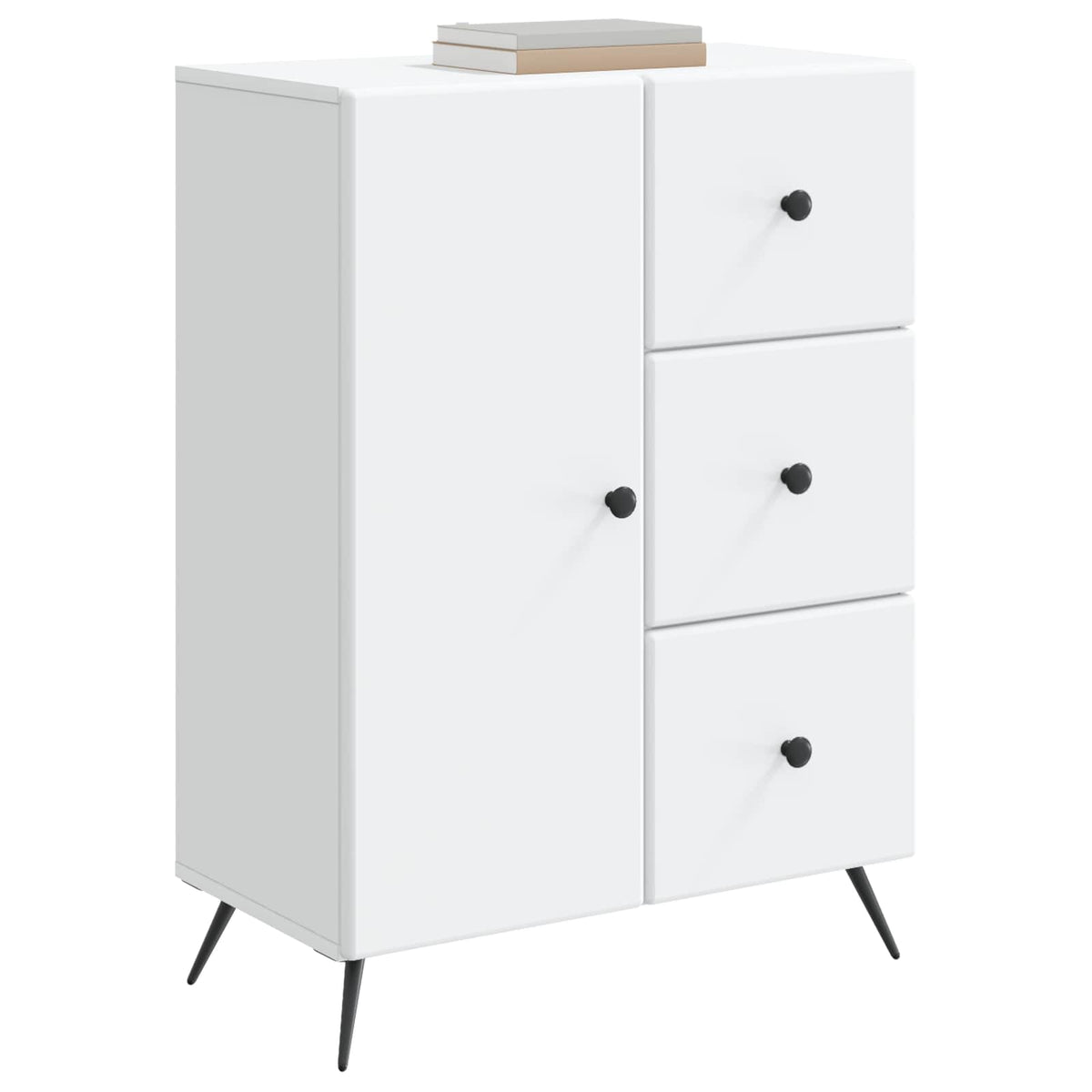 Sideboard Weiß 66 x 34,5 x 90 cm Holzwerkstoff