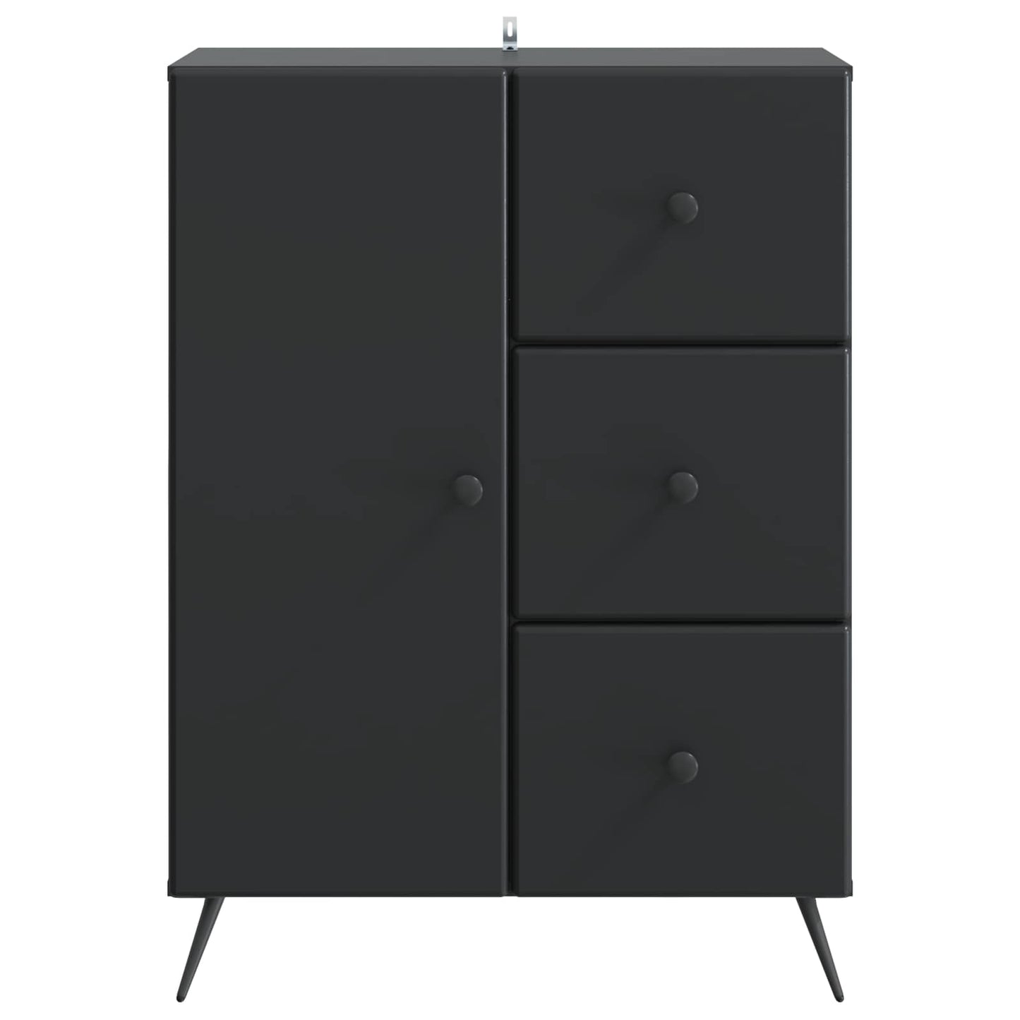Sideboard Schwarz 66 x 34,5 x 90 cm Holzwerkstoff