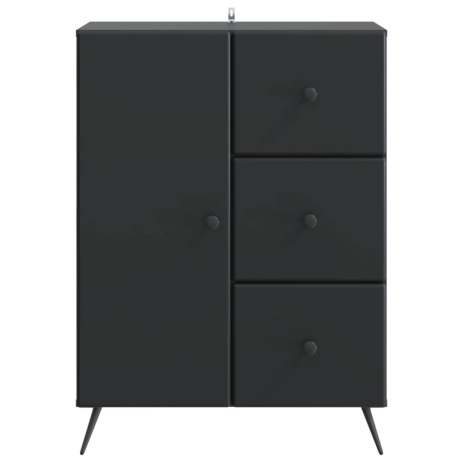 Sideboard Schwarz 66 x 34,5 x 90 cm Holzwerkstoff