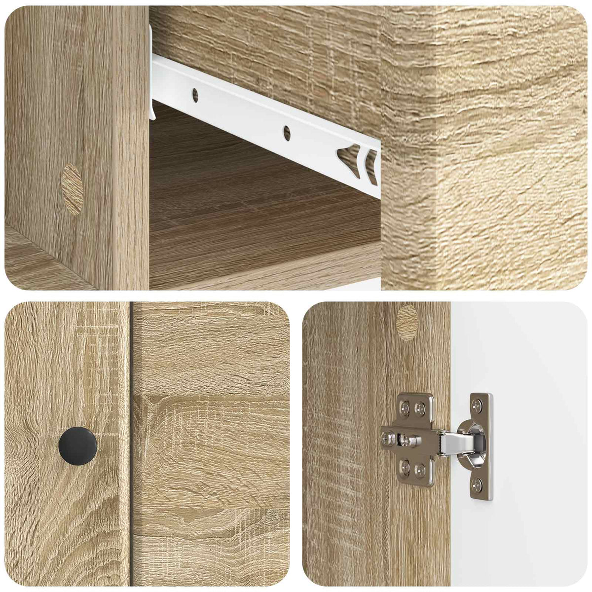 Sideboard Sonoma-Eiche 66 x 34,5 x 90 cm Holzwerkstoff
