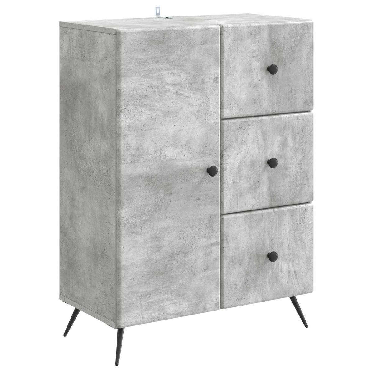 Sideboard Betongrau 66 x 34,5 x 90 cm Holzwerkstoff