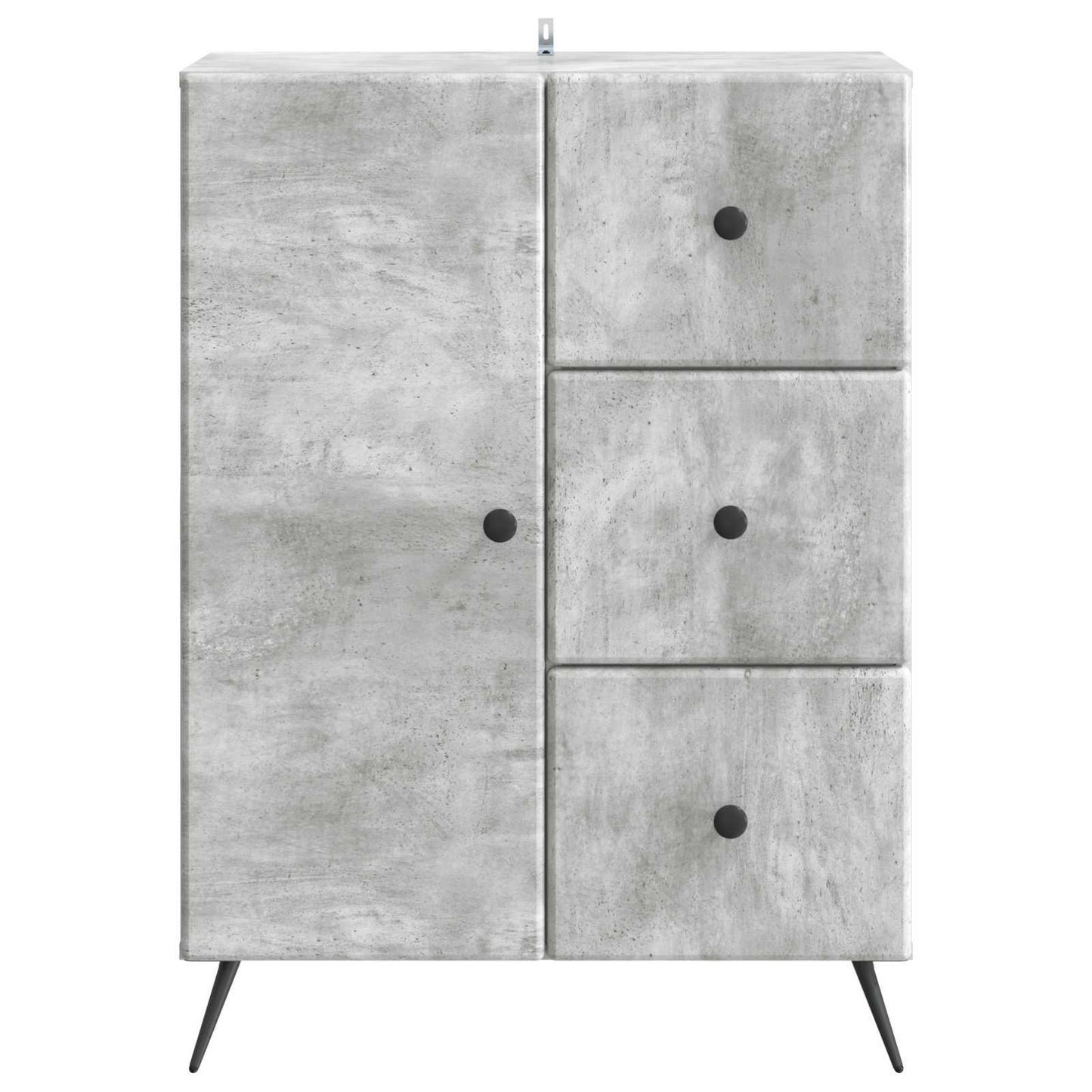 Sideboard Betongrau 66 x 34,5 x 90 cm Holzwerkstoff