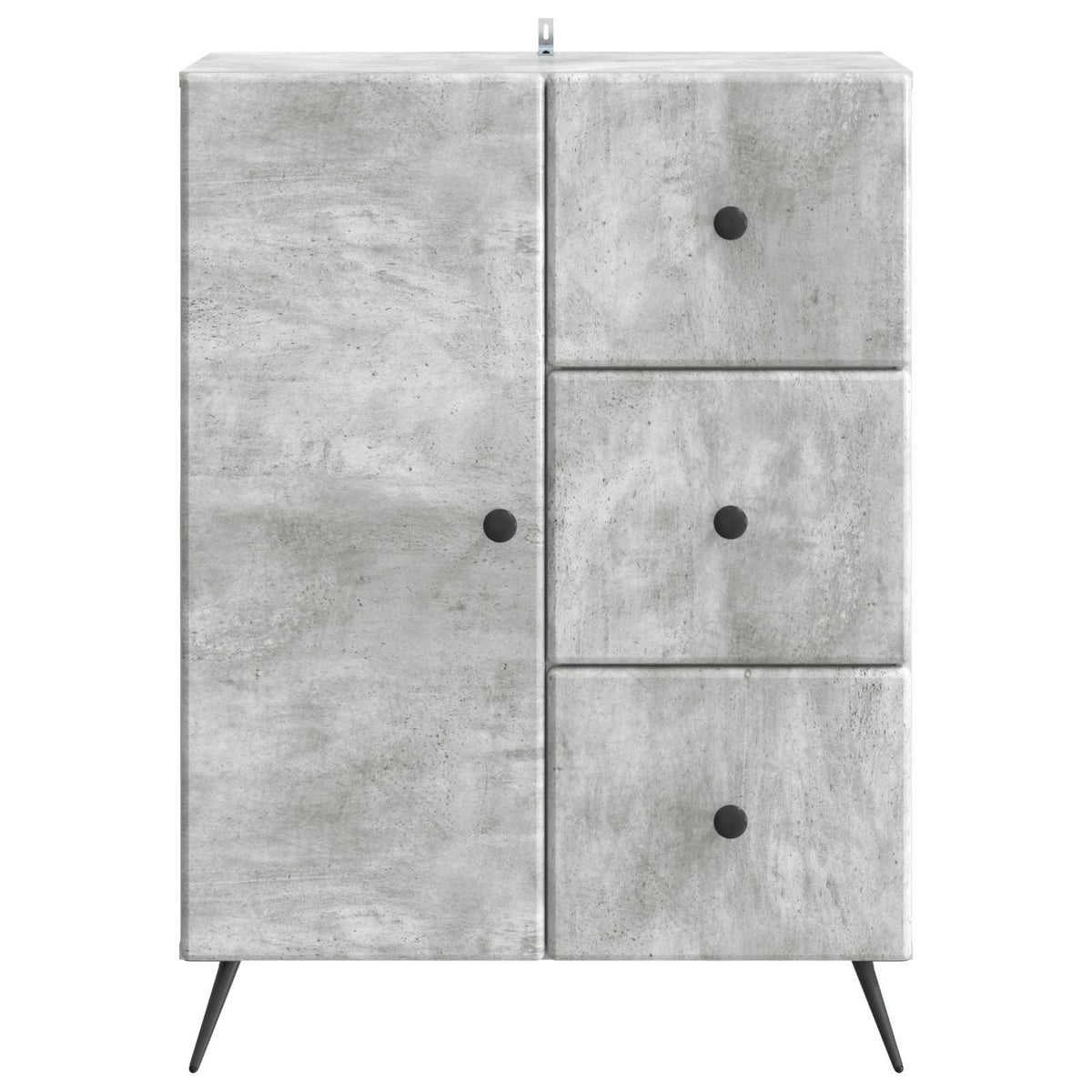Sideboard Betongrau 66 x 34,5 x 90 cm Holzwerkstoff