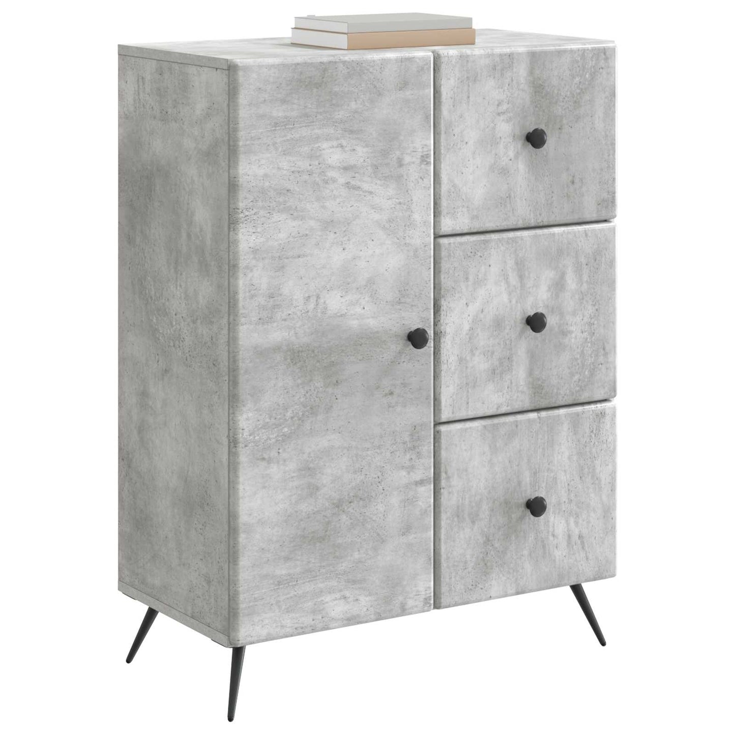 Sideboard Betongrau 66 x 34,5 x 90 cm Holzwerkstoff