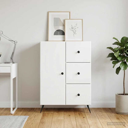 Sideboard Hochglanz Weiß 66 x 34,5 x 90 cm Holzwerkstoff