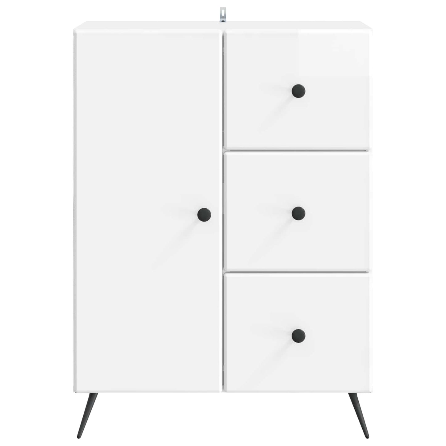 Sideboard Hochglanz Weiß 66 x 34,5 x 90 cm Holzwerkstoff