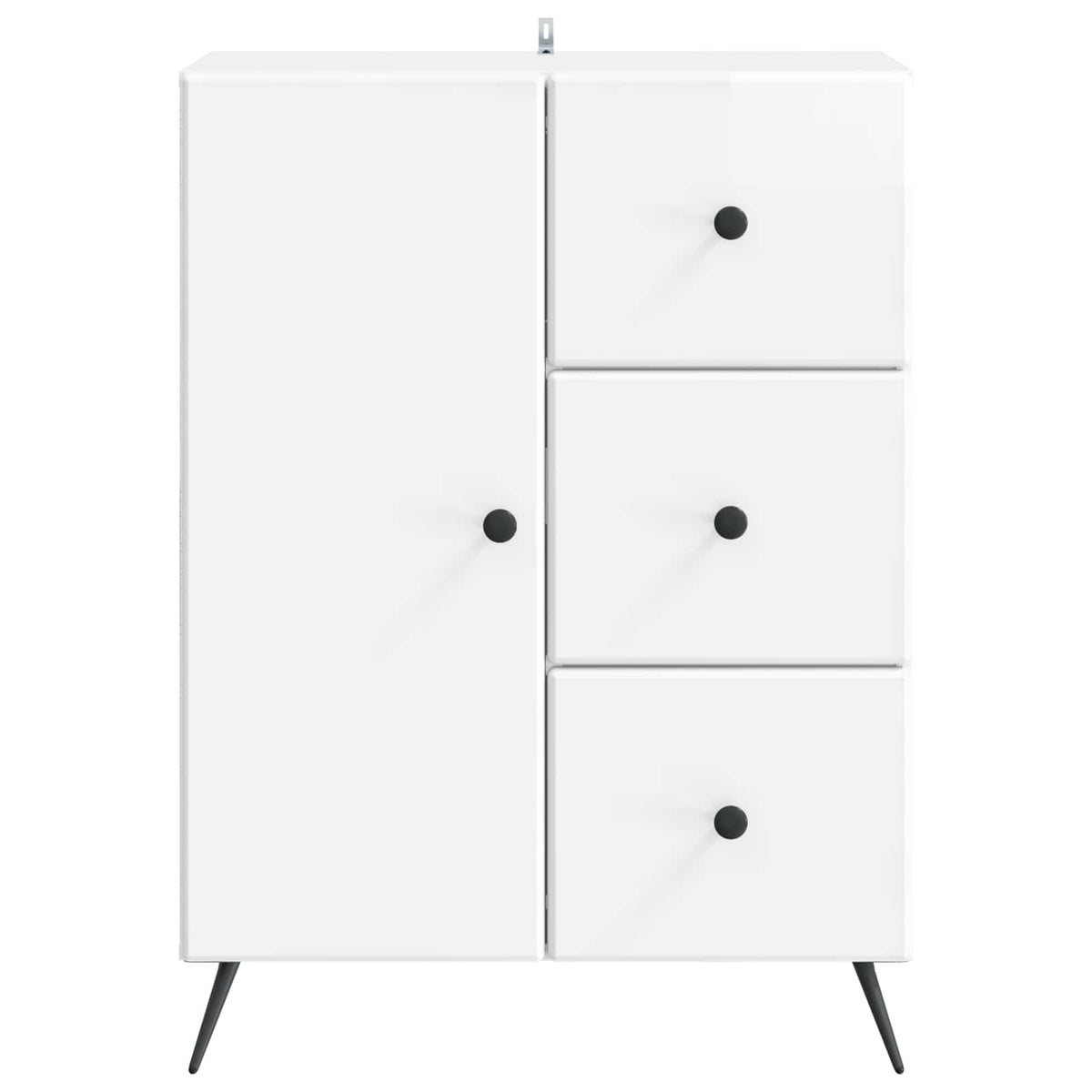 Sideboard Hochglanz Weiß 66 x 34,5 x 90 cm Holzwerkstoff