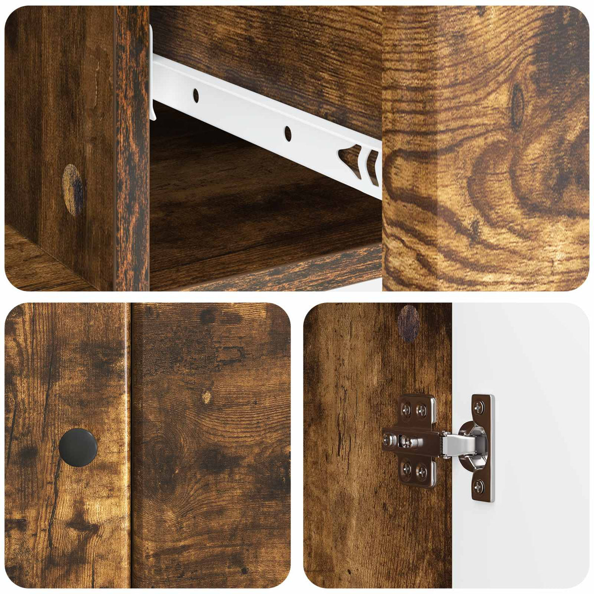 Sideboard Räuchereiche 66 x 34,5 x 90 cm Holzwerkstoff