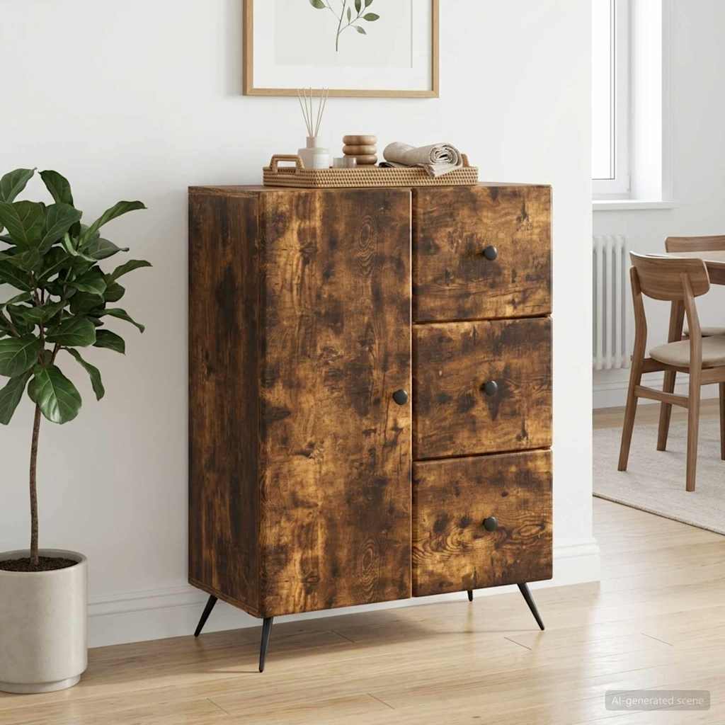 Sideboard Räuchereiche 66 x 34,5 x 90 cm Holzwerkstoff