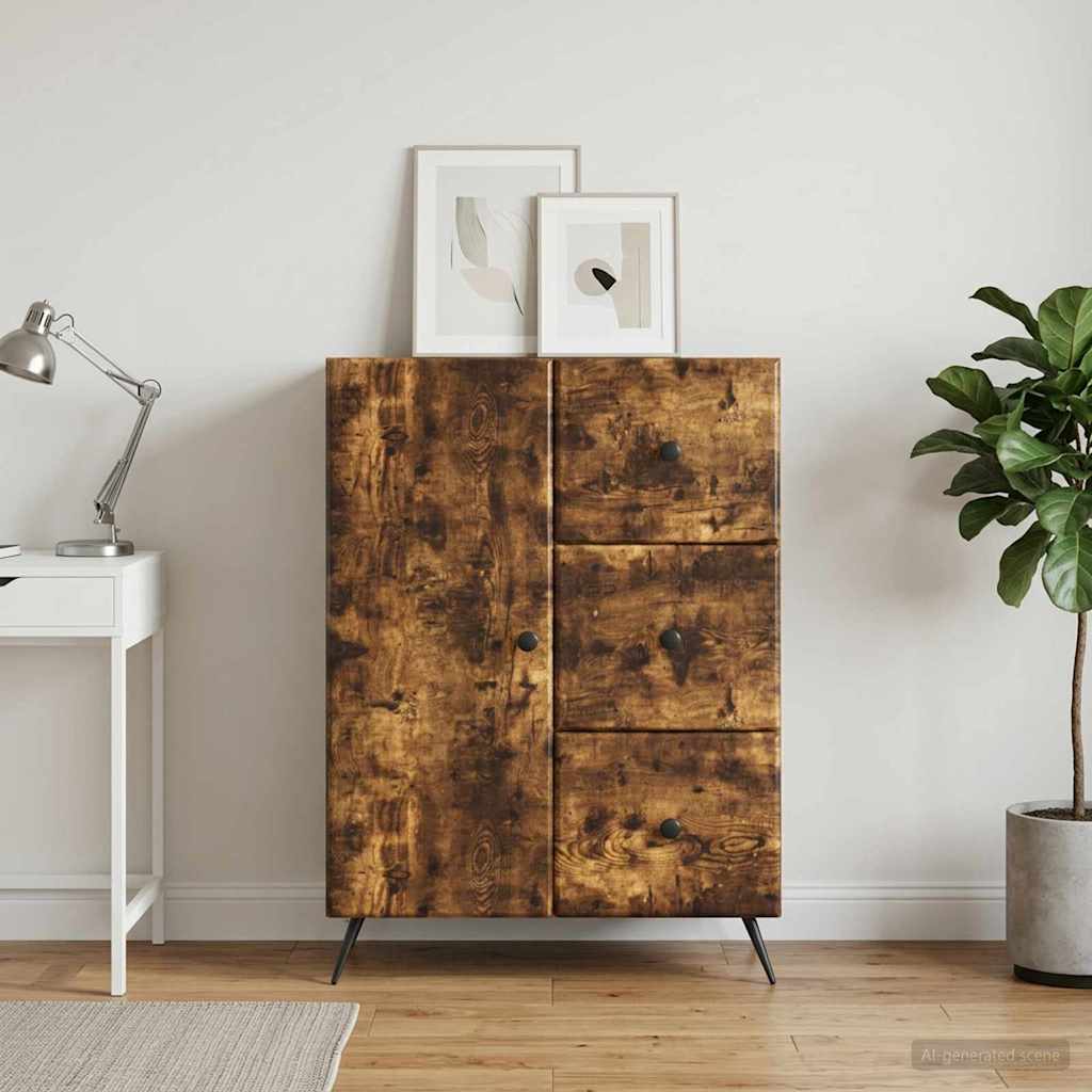 Sideboard Räuchereiche 66 x 34,5 x 90 cm Holzwerkstoff