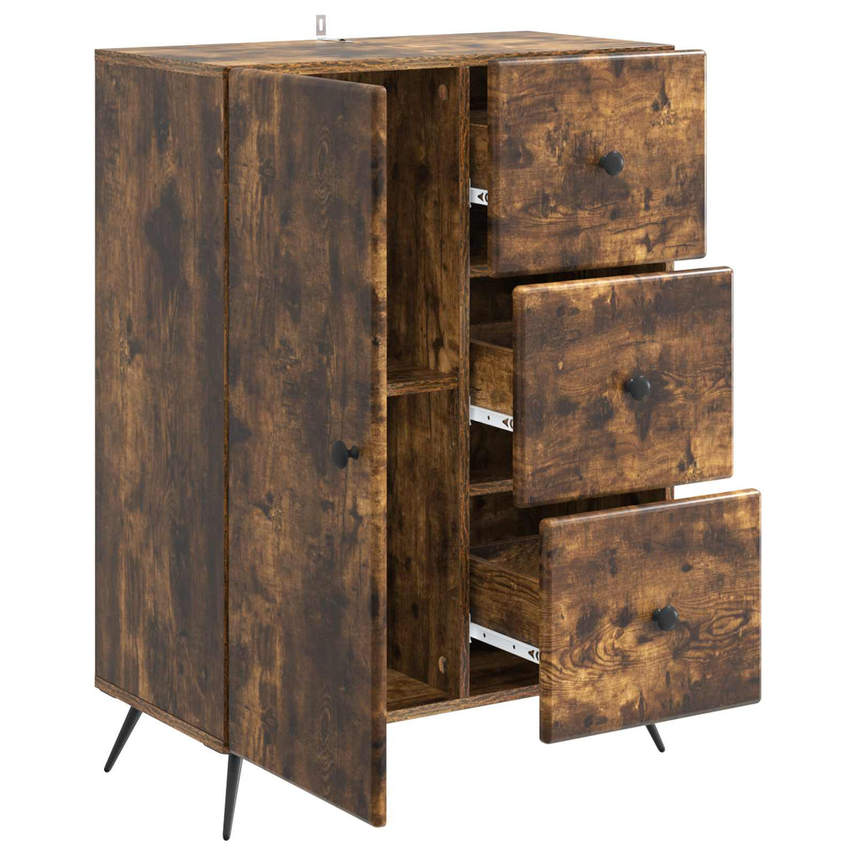 Sideboard Räuchereiche 66 x 34,5 x 90 cm Holzwerkstoff
