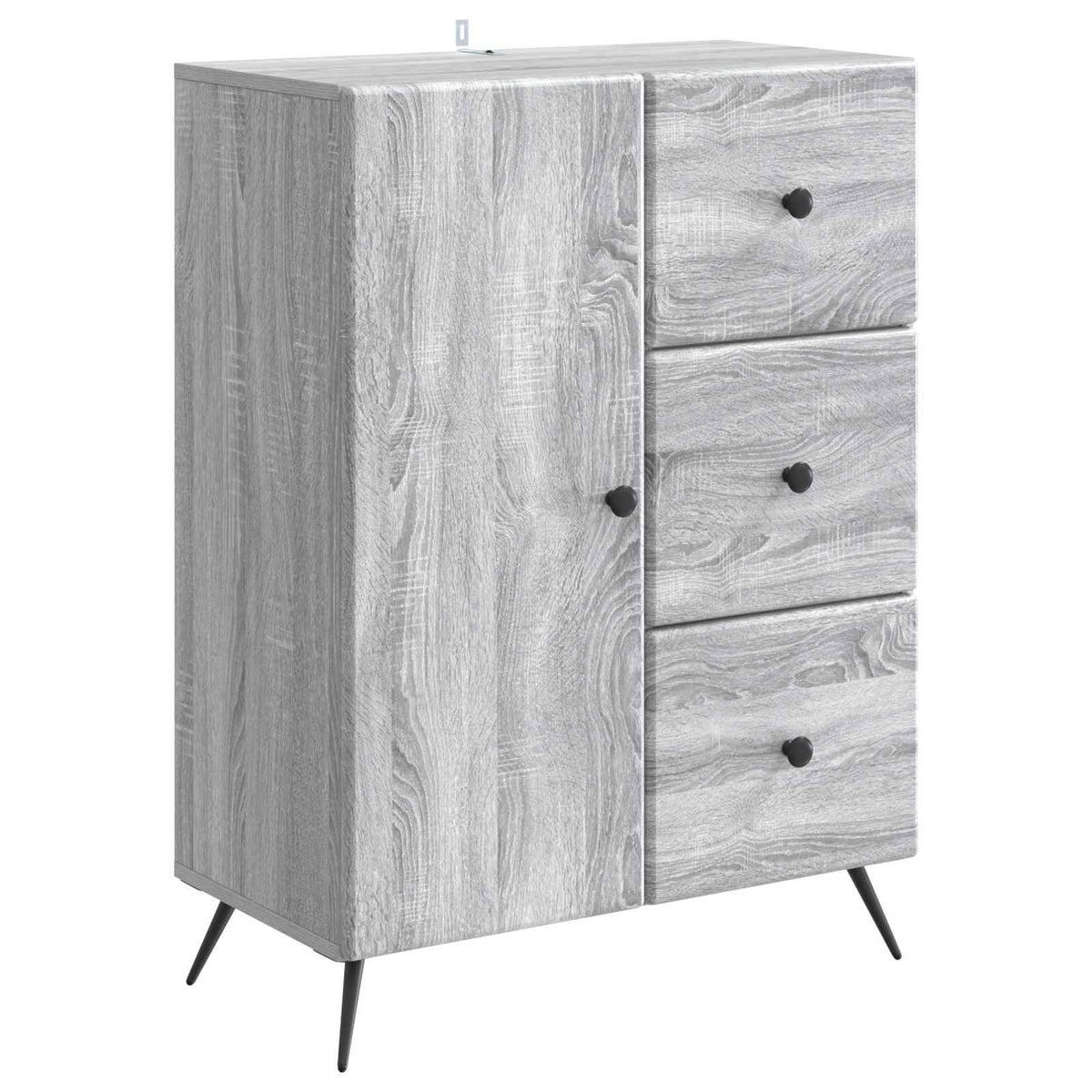 Sideboard Sonoma-Grau 66 x 34,5 x 90 cm Holzwerkstoff