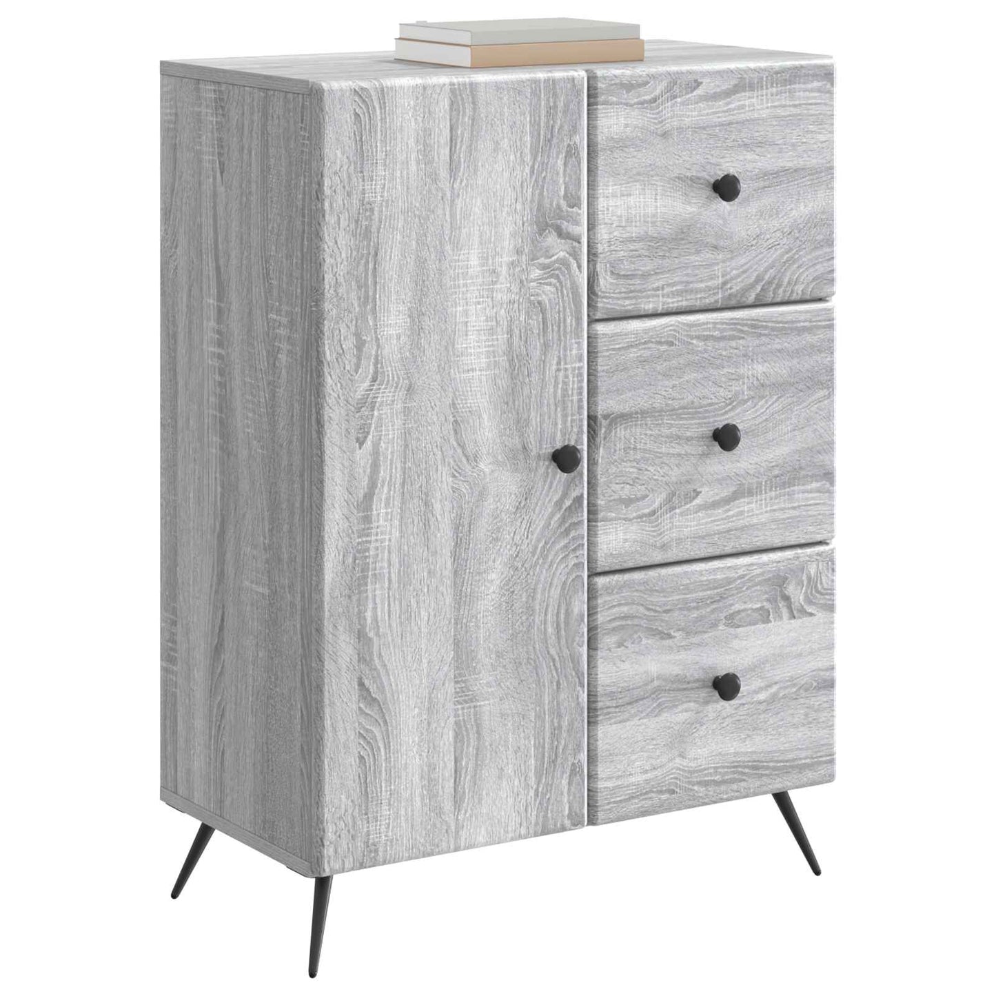 Sideboard Sonoma-Grau 66 x 34,5 x 90 cm Holzwerkstoff
