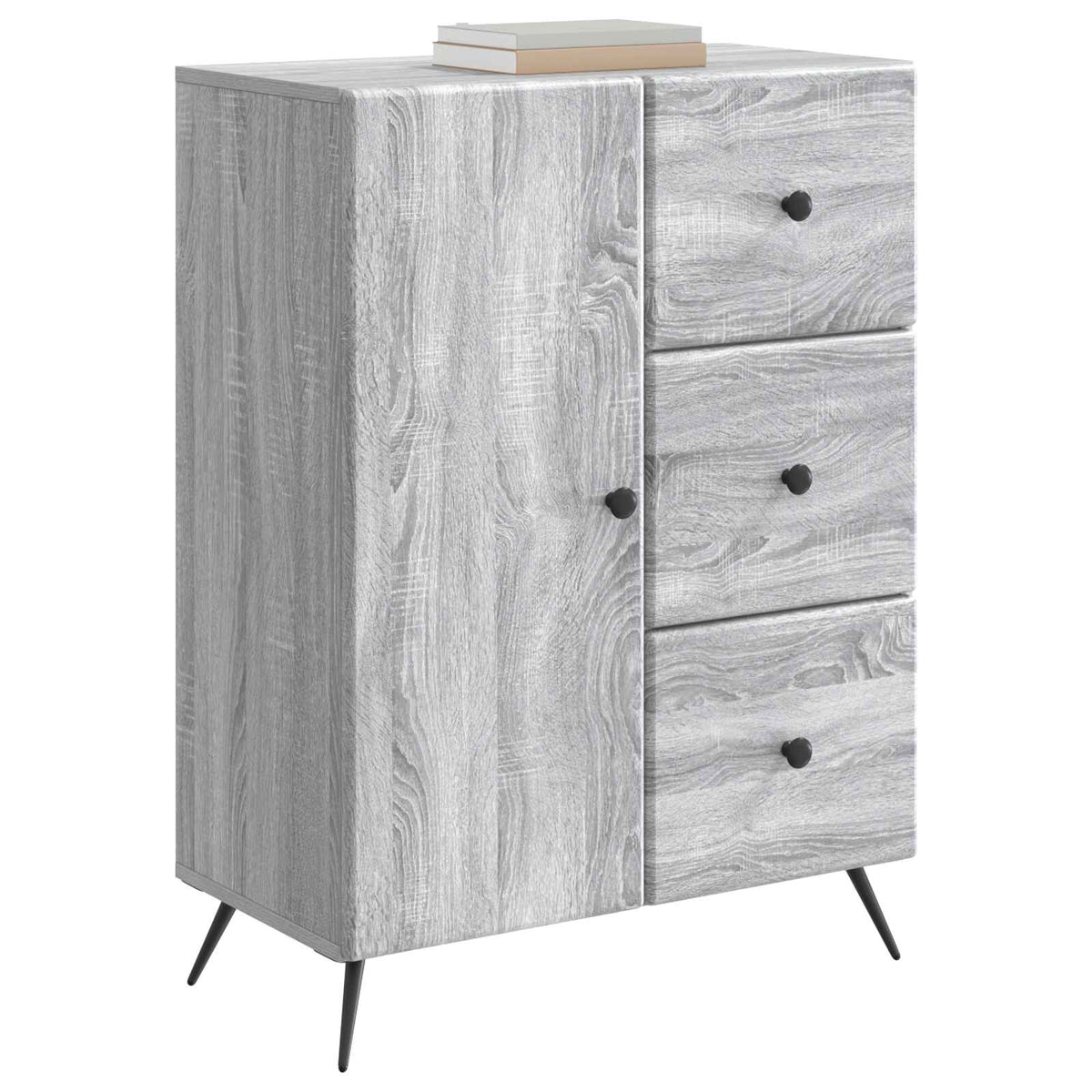 Sideboard Sonoma-Grau 66 x 34,5 x 90 cm Holzwerkstoff