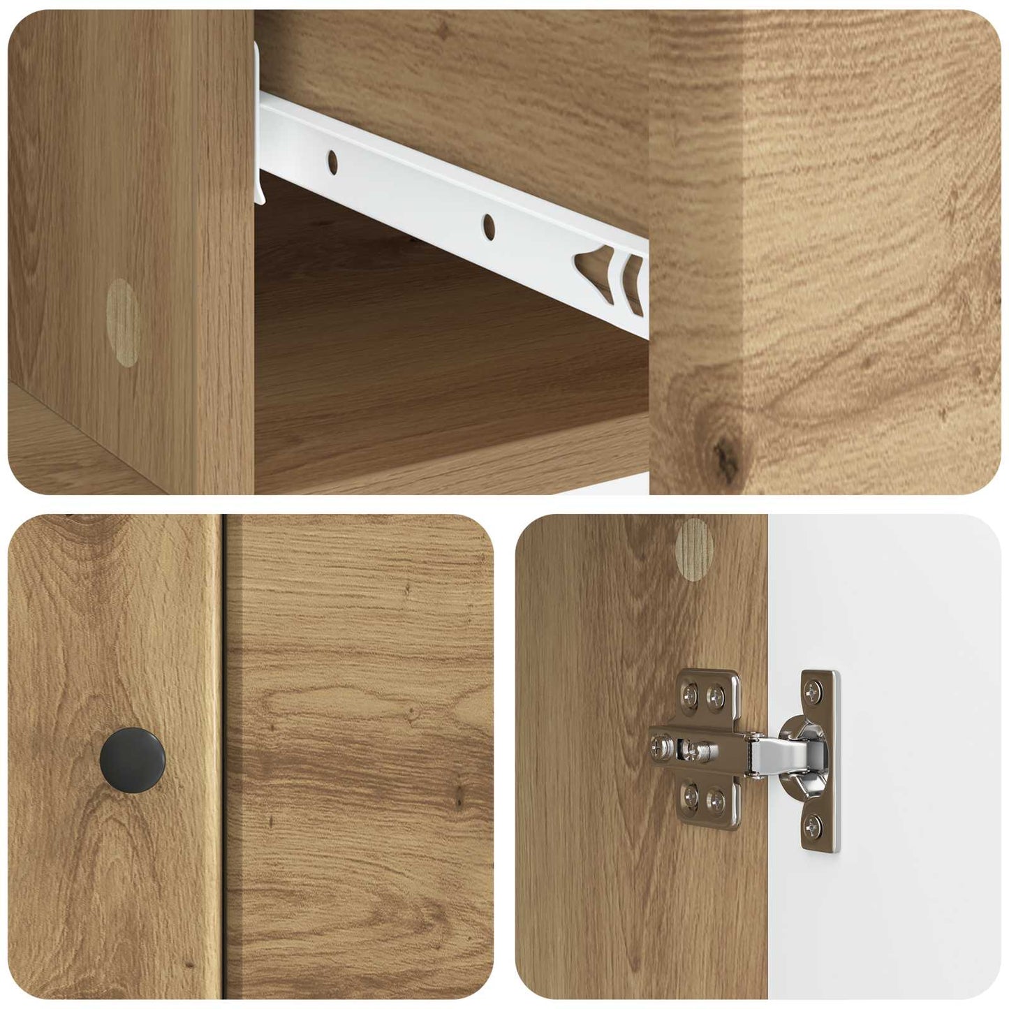 Sideboard Artisan-Eiche 66 x 34,5 x 90 cm Holzwerkstoff