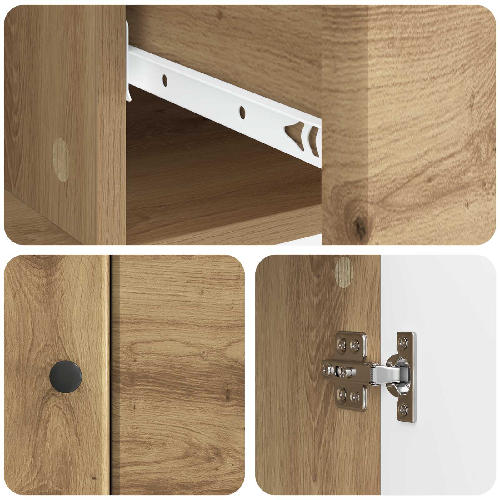 Sideboard Artisan-Eiche 66 x 34,5 x 90 cm Holzwerkstoff