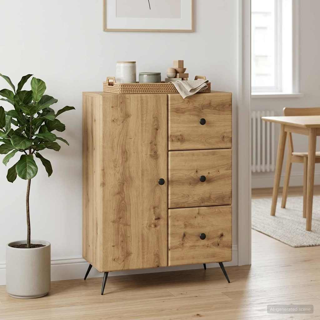 Sideboard Artisan-Eiche 66 x 34,5 x 90 cm Holzwerkstoff