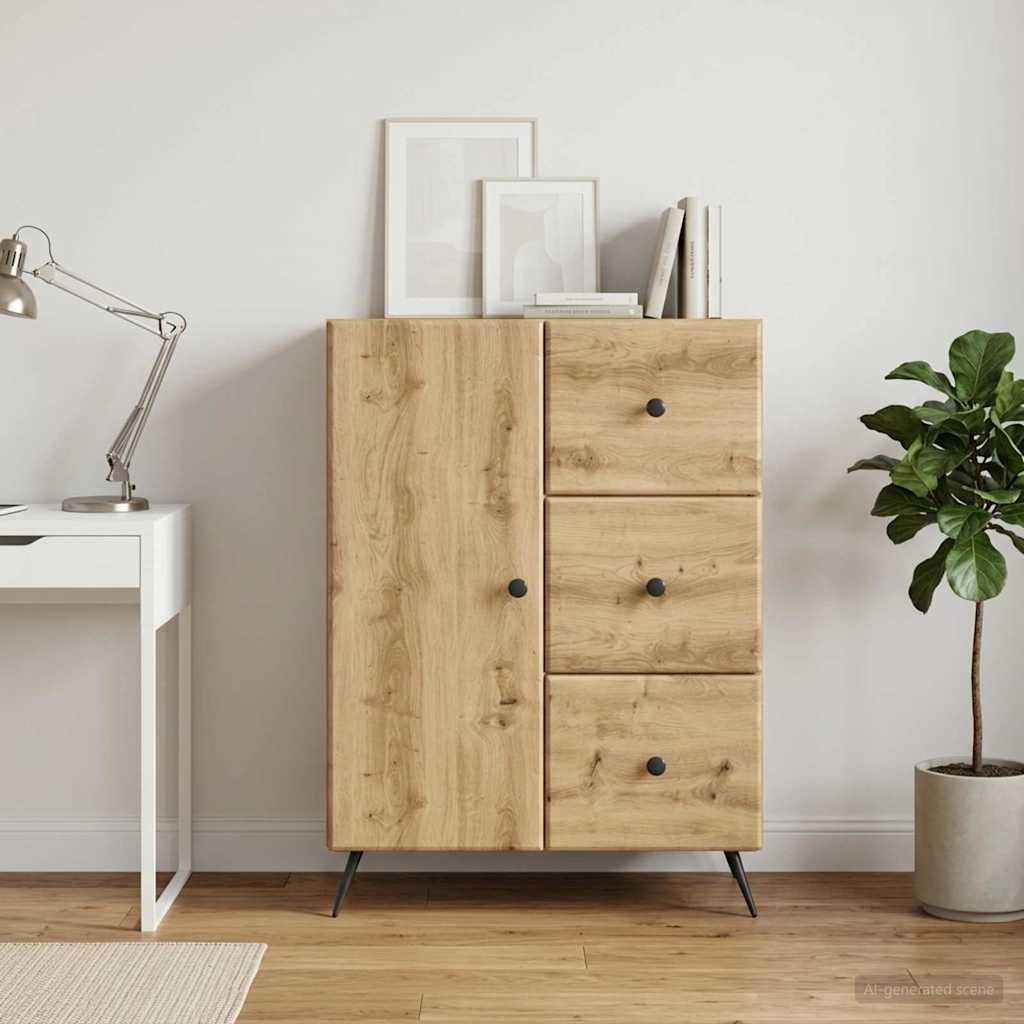Sideboard Artisan-Eiche 66 x 34,5 x 90 cm Holzwerkstoff