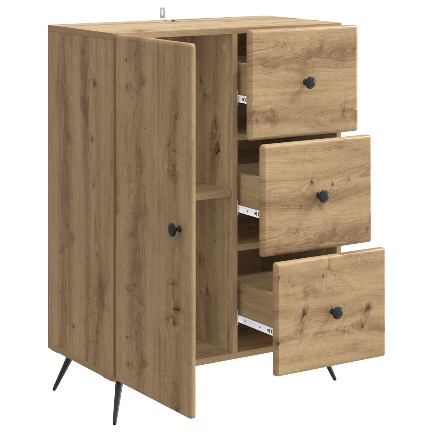 Sideboard Artisan-Eiche 66 x 34,5 x 90 cm Holzwerkstoff