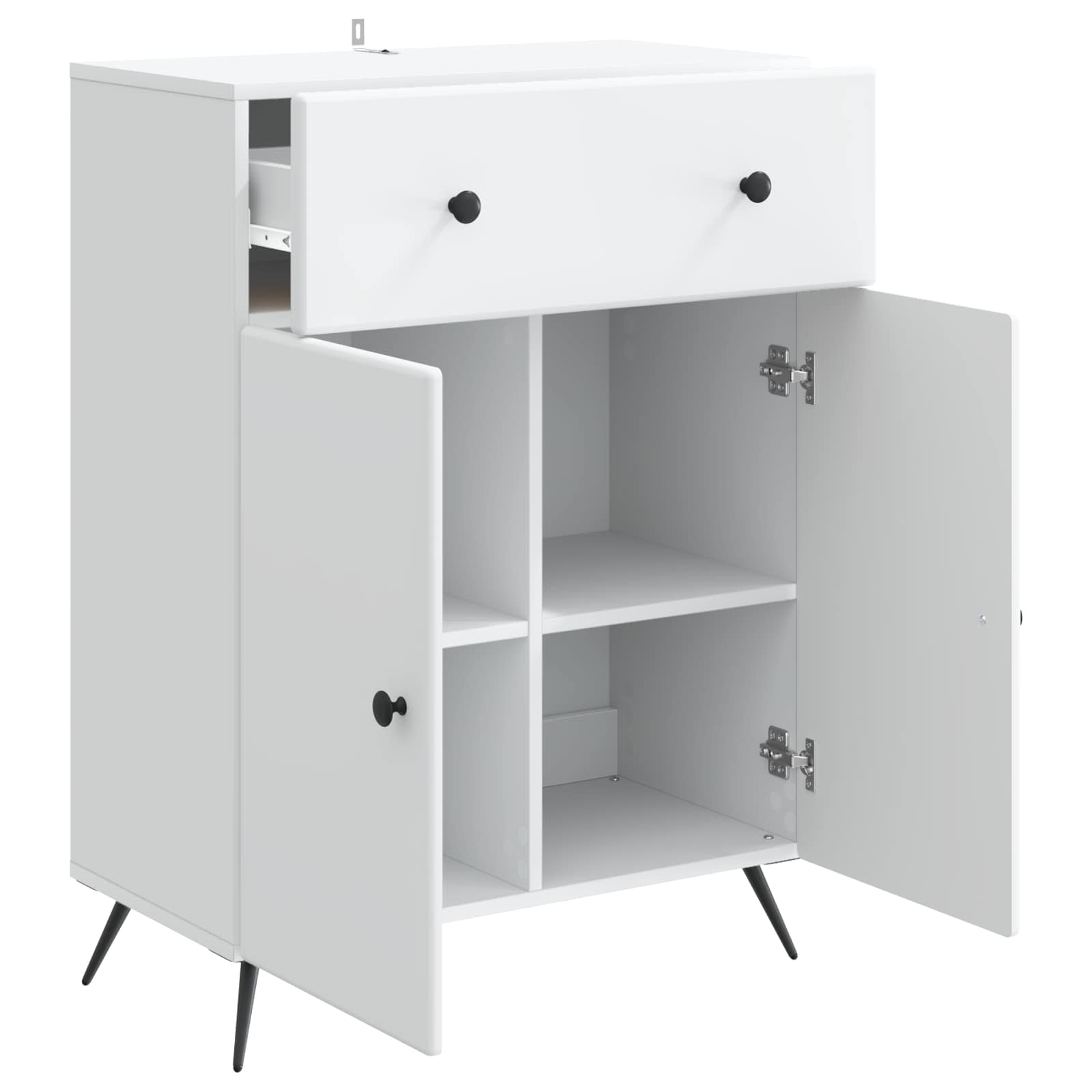 Sideboard Weiß 66 x 34,5 x 90 cm Holzwerkstoff