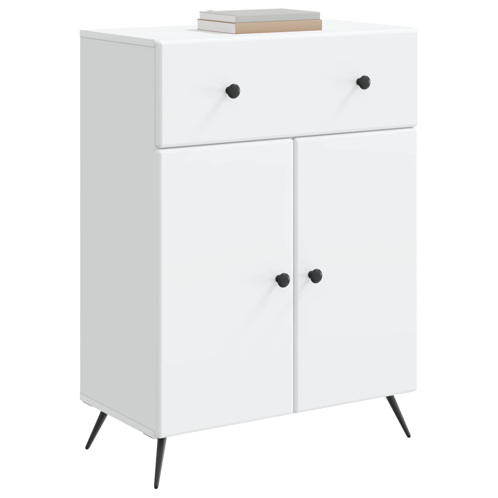 Sideboard Weiß 66 x 34,5 x 90 cm Holzwerkstoff