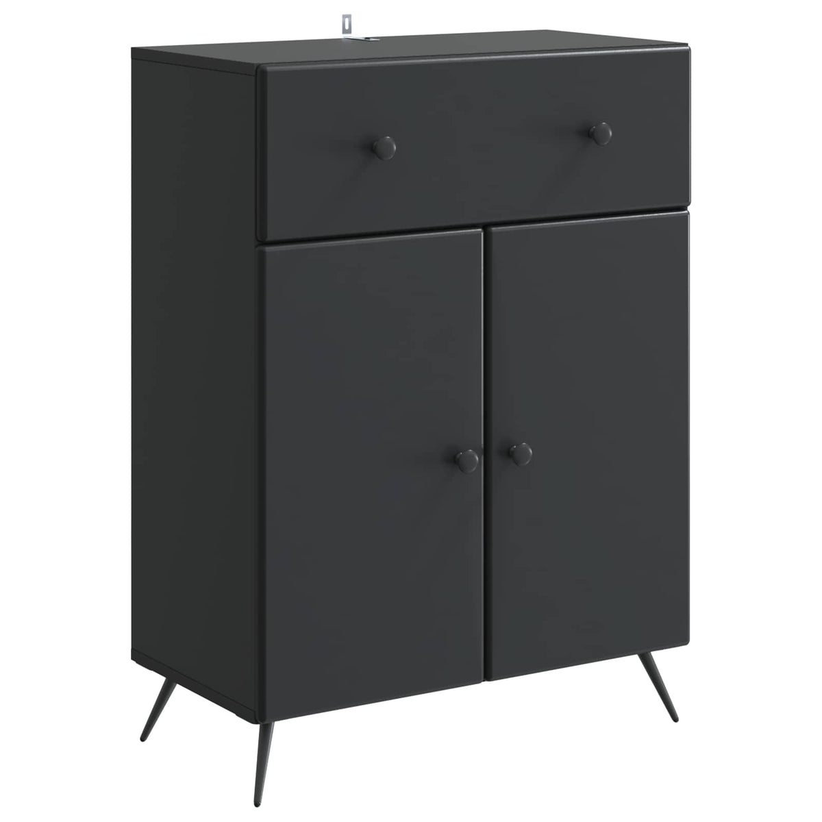 Sideboard Schwarz 66 x 34,5 x 90 cm Holzwerkstoff