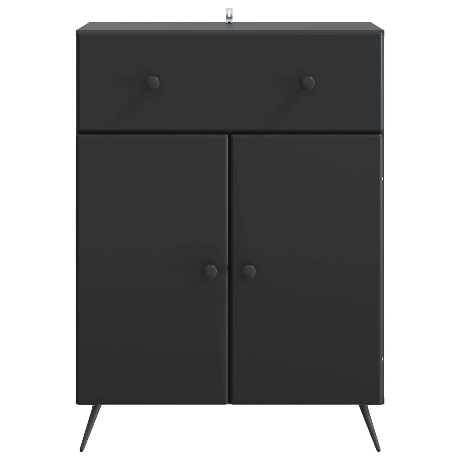 Sideboard Schwarz 66 x 34,5 x 90 cm Holzwerkstoff