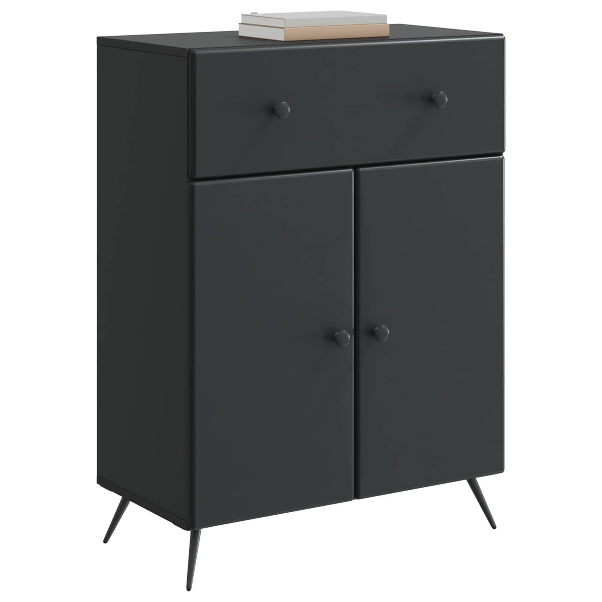 Sideboard Schwarz 66 x 34,5 x 90 cm Holzwerkstoff