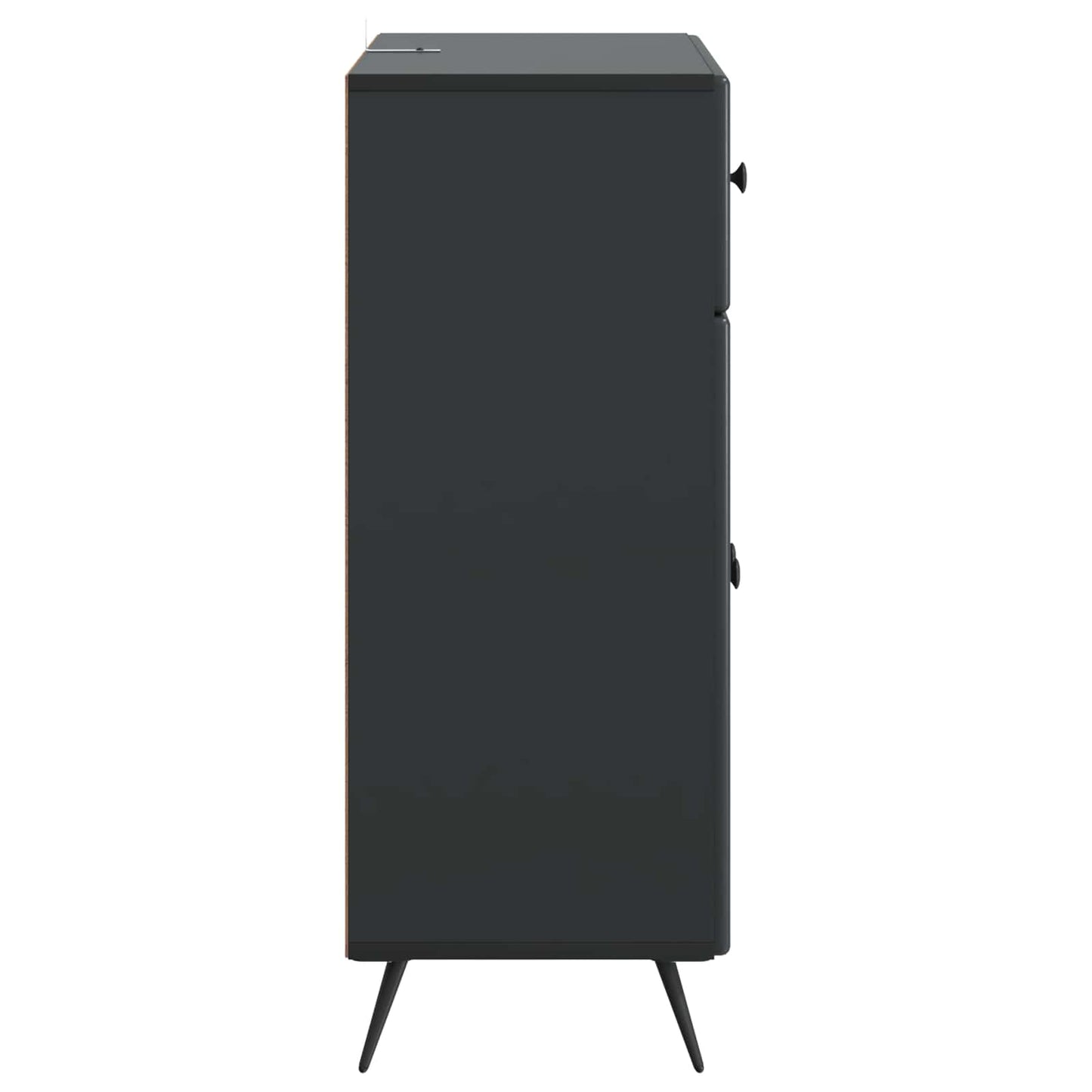 Sideboard Schwarz 66 x 34,5 x 90 cm Holzwerkstoff