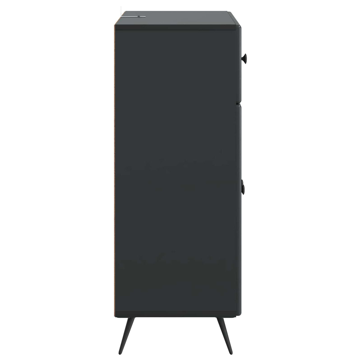Sideboard Schwarz 66 x 34,5 x 90 cm Holzwerkstoff