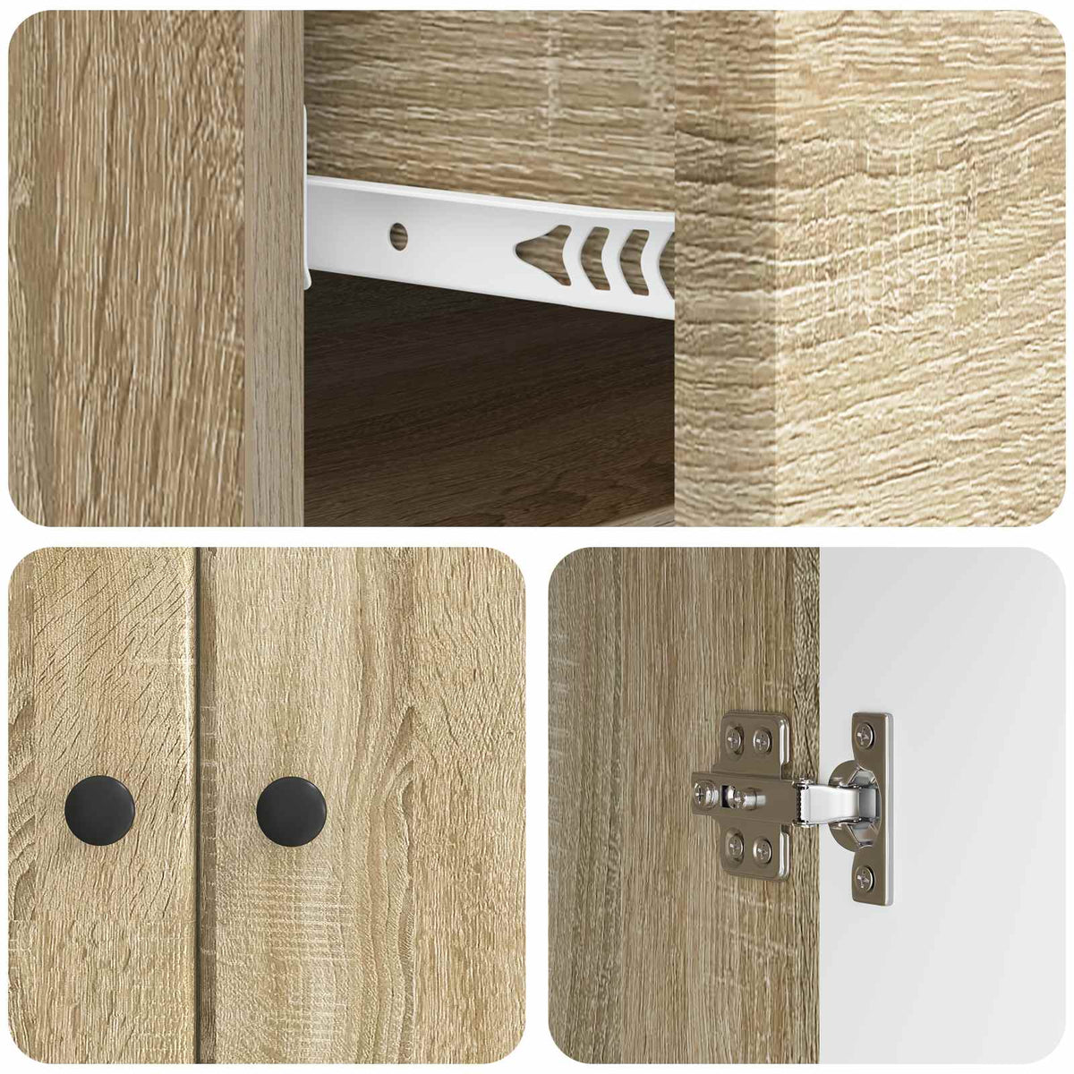 Sideboard Sonoma-Eiche 66 x 34,5 x 90 cm Holzwerkstoff