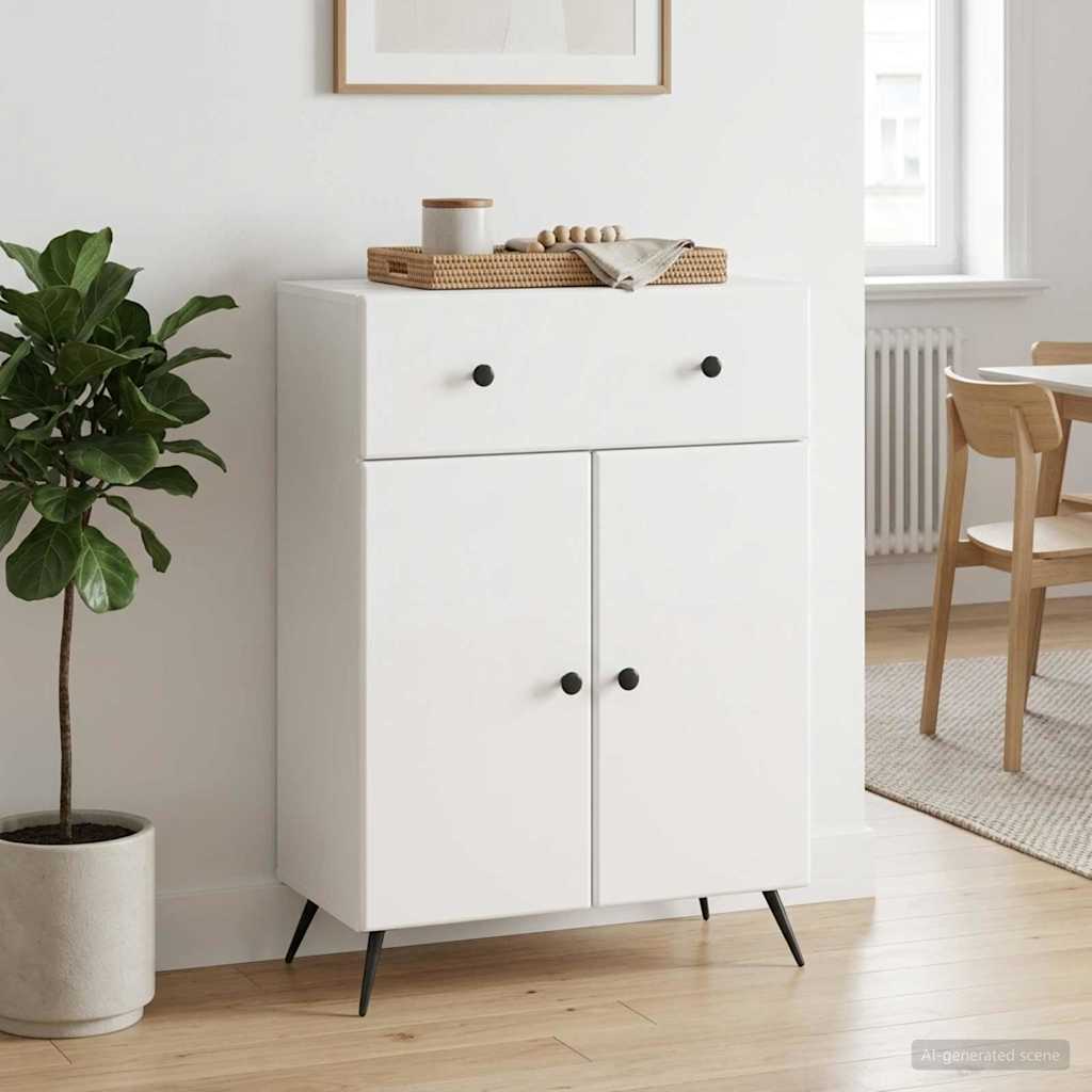 Sideboard Hochglanz Weiß 66 x 34,5 x 90 cm Holzwerkstoff