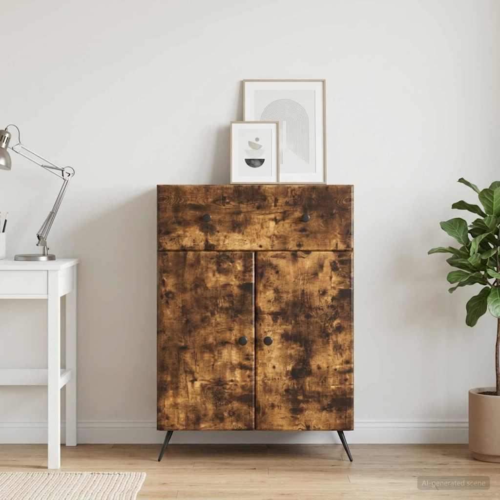 Sideboard Räuchereiche 66 x 34,5 x 90 cm Holzwerkstoff