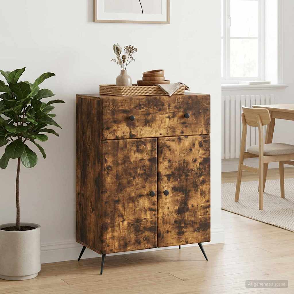 Sideboard Räuchereiche 66 x 34,5 x 90 cm Holzwerkstoff