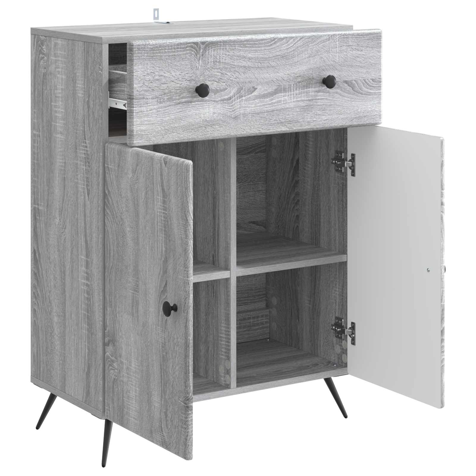 Sideboard Sonoma-Grau 66 x 34,5 x 90 cm Holzwerkstoff