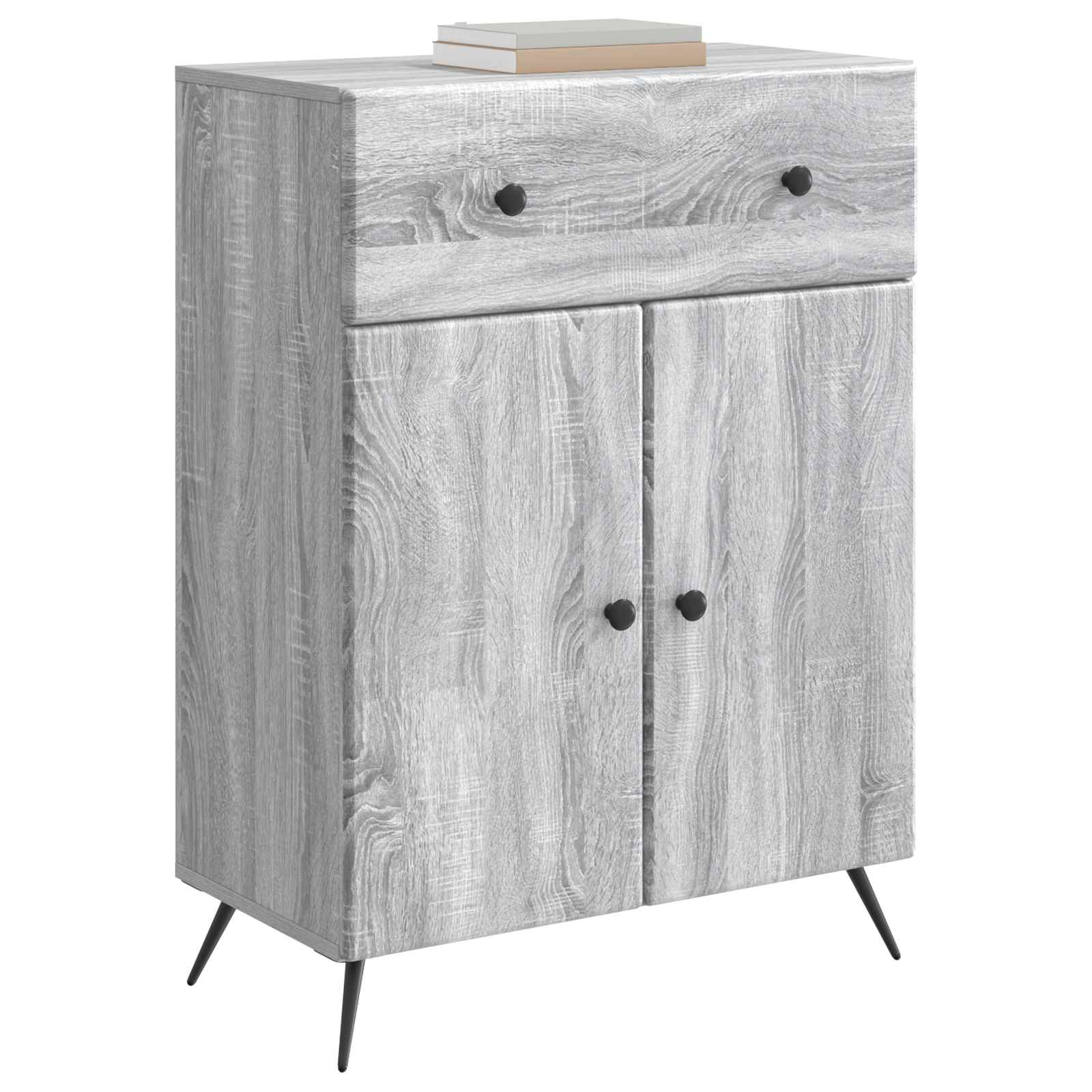 Sideboard Sonoma-Grau 66 x 34,5 x 90 cm Holzwerkstoff