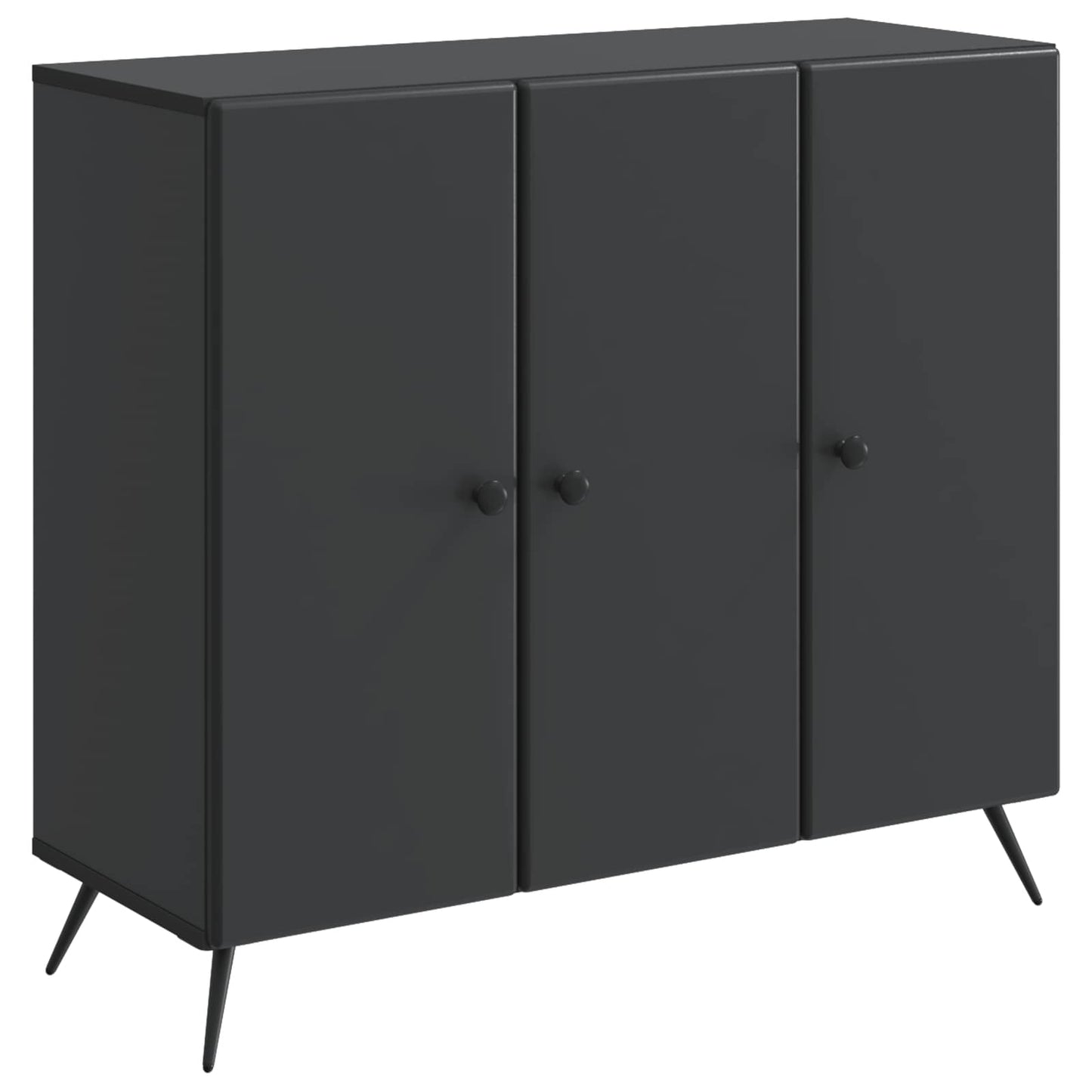 Sideboard Schwarz 89 x 34,5 x 80 cm Holzwerkstoff