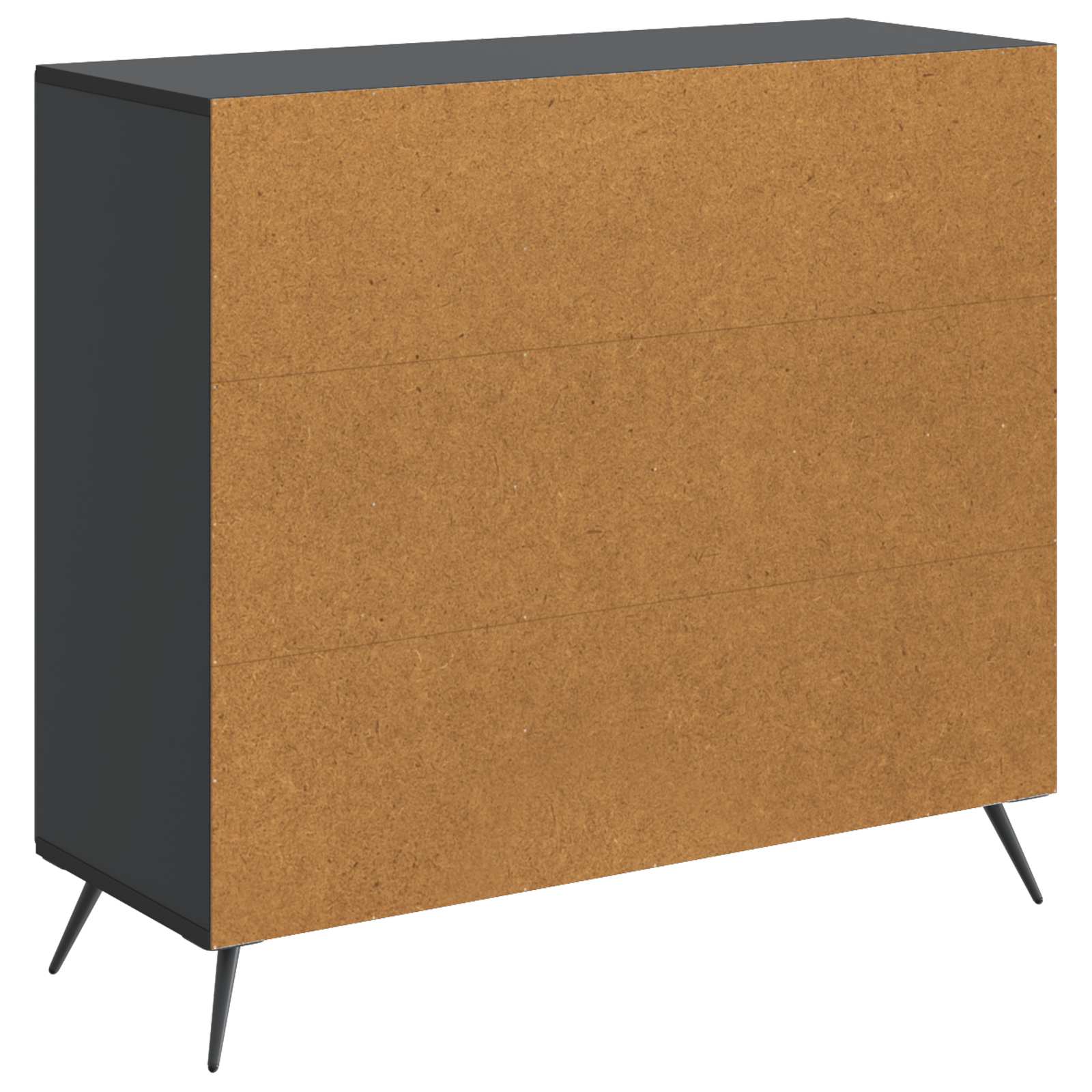 Sideboard Schwarz 89 x 34,5 x 80 cm Holzwerkstoff