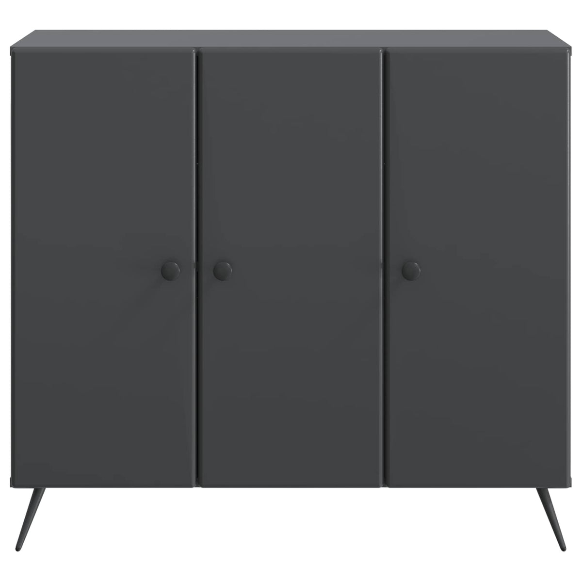 Sideboard Schwarz 89 x 34,5 x 80 cm Holzwerkstoff
