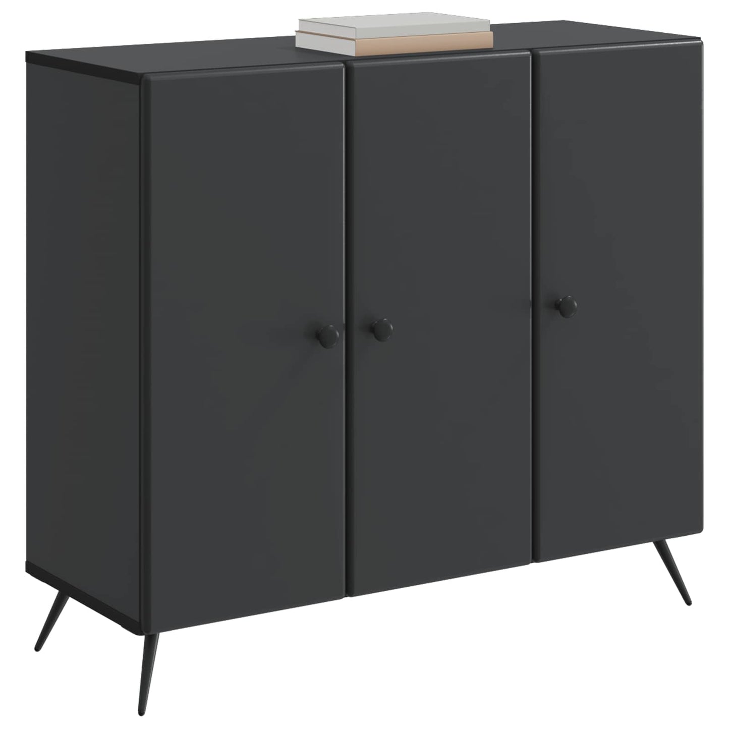 Sideboard Schwarz 89 x 34,5 x 80 cm Holzwerkstoff