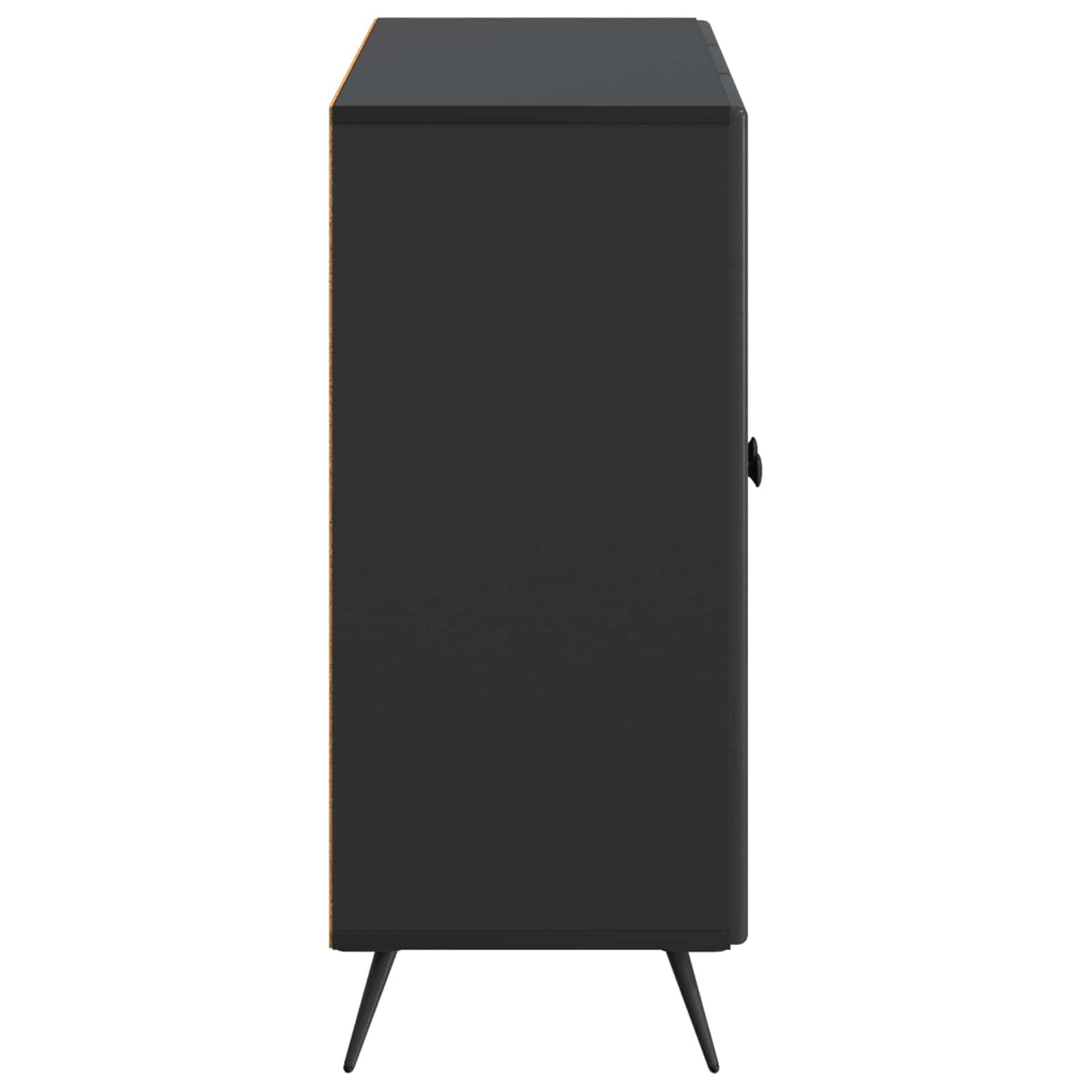 Sideboard Schwarz 89 x 34,5 x 80 cm Holzwerkstoff