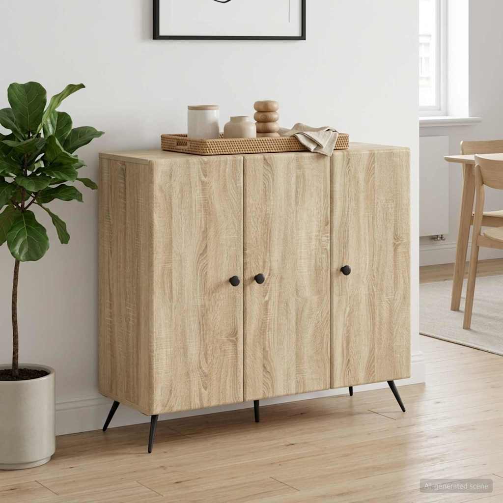 Sideboard Sonoma-Eiche 89 x 34,5 x 80 cm Holzwerkstoff